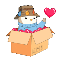 Gif animé amour pingouin